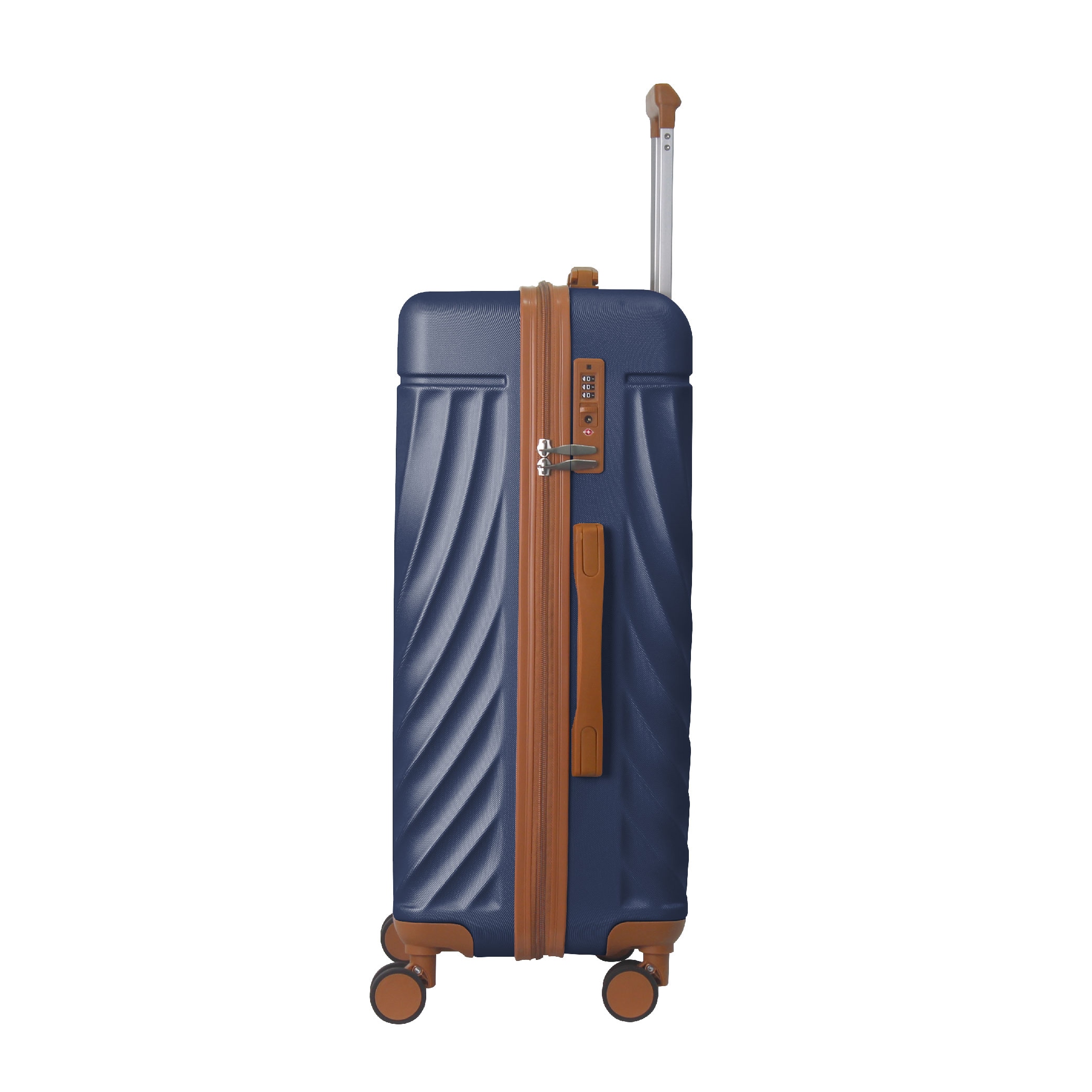 Luggage Sets ABS Hardshell 3pcs Luggage, Lightweight Durable Suitcase Sets Spinner Wheels Suitcase With TSA Lock 20''24''28'' Available(Navy Blue)_voghion.com